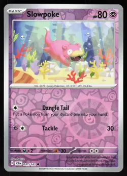 Slowpoke 57/142 Common Stellar Crown Pokemon Reverse Holo Near Mint - Image 1