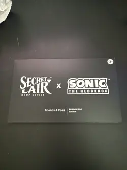 SECRET LAIR SONIC THE HEDGEHOG FRIENDS & FOES RAINBOW FOIL MTG SEALED IN HAND! - Image 1