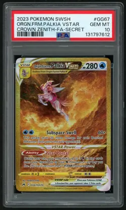 2023 POKEMON ORGN.FRM.PALKIA VSTAR SWORD AND SHIELD CROWN ZENITH #GG67 PSA 10 - Image 1