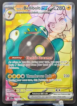 Pokemon Iono's Bellibolt ex #172/159 Eng Journey Together Ultra Rare Full Art - Image 1