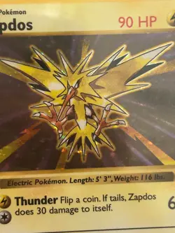 1st Edition Zapdos Holo Base Set 16/102 Pokemon 1999 - Image 2
