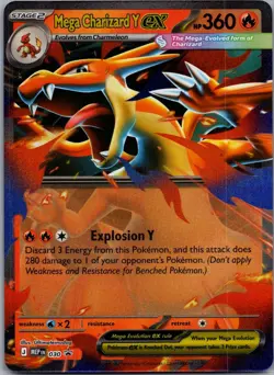 Mega Charizard Y ex - 030 030 Holo Promo ME: Mega Evolution Promo Pokemon NM - Image 1