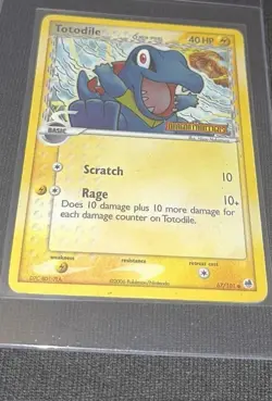 Nintendo Totodile 67/101 Dragon Frontiers Reverse Holo Common English 2006 40HP - Image 1