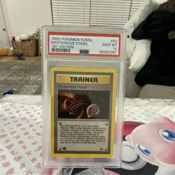 1999 Pokemon Fossil 1st Edition Mysterious Fossil 62/62 PSA 10 Wizards - Image 1