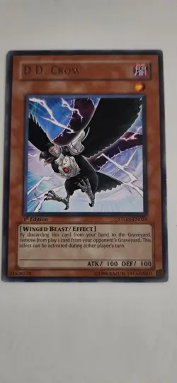 Yu-Gi-Oh! D.D. Crow STON-EN024 1st Edition Rare!!! Played - Image 2