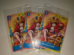 Monkey.D.Luffy (GenCon Promo 2024) P-043 One Piece CCG NF Sealed x 3 - Image 1