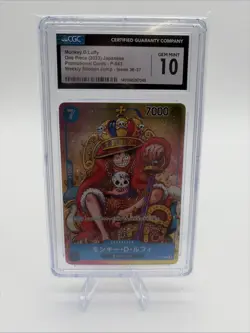 2023 ONE PIECE JPN SHONEN JUMP ISSUE NO. 36-37 MONKEY D. LUFFY CGC 10 GEM MINT - Image 1