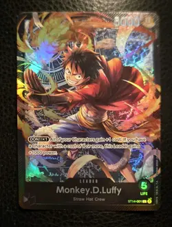 • Monkey.D.Luffy • ST14-001 SR Leader Starter Deck 14 Holo One Piece TCG - Image 1
