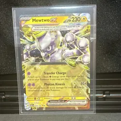 Pokemon TCG Mewtwo ex Full Art Tera Double Rare Holo SV04 058/182 Card - Image 1