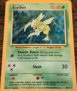 Scyther 10/64 Jungle Holo Rare Unlimited 70 HP Pokemon TCG Card EN (1999) - Image 1