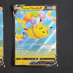 Pokemon Celebrations Surfing Pikachu V & Flying Pikachu V Holo Lot 2 Cards NM+ - Image 3