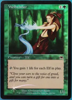 Wellwisher FOIL Onslaught HEAVILY PLD Green Common CARD (517257) ABUGames - Image 1
