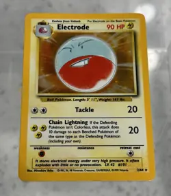 Pokemon ELECTRODE Holo Rare Jungle No Symbol Error Misprint Card 2/64 VTG 1999 - Image 3