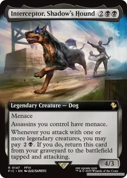 Interceptor, Shadow's Hound (Extended Art) [FIC - 147] - NM [Normal] TCG MTG - Image 1