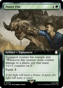 Power Fist (Extended Art) [PIP - 400] - NM [Foil] TCG MTG - Image 1