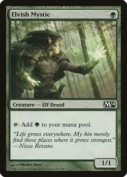 Elvish Mystic - Foil M14 LP MTG - Image 1