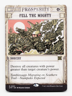 Fell the Mighty [Outlaws of Thunder Junction: Breaking News] MTG Magic NM/M ⚪ - Image 1