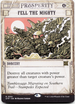 Fell the Mighty [Outlaws of Thunder Junction: Breaking News] MTG Magic NM/M ⚪ - Image 3