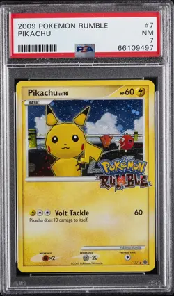 2009 POKEMON RUMBLE #7 PIKACHU PSA 7 - Image 1