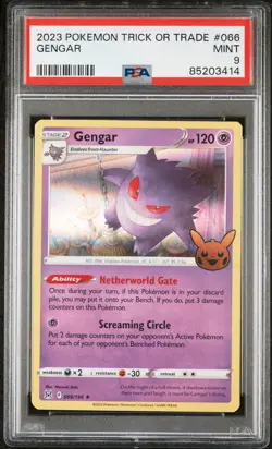 2023 POKEMON TRICK OR TRADE #066 GENGAR PSA 9 - Image 1
