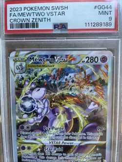Mewtwo VSTAR Crown Zenith GG44/GG70 PSA 9 Pokemon Mint Full Art - Image 3