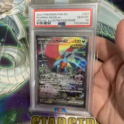 Pokemon PAR EN Roaring Moon ex Special Illustration Rare SIR 251/182 PSA 10 GEM - Image 1