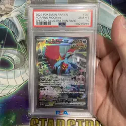 Pokemon PAR EN Roaring Moon ex Special Illustration Rare SIR 251/182 PSA 10 GEM - Image 2
