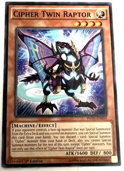 YuGiOh! - Cipher Twin Raptor - INOV-EN010 - 1st Edition - Common - Image 1