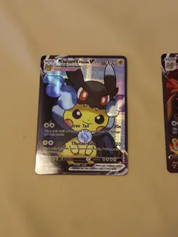 2 Pikachu Pokemon Card Holo GX VSTAR VMAX GX EX Cosplay Art - Image 2