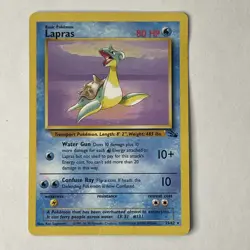 Lapras 25/62 Fossil WOTC Pokemon Card LP/MP - Image 1