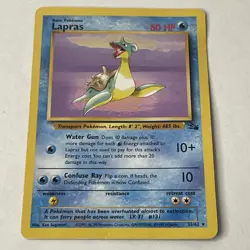 Lapras 25/62 Fossil WOTC Pokemon Card LP/MP - Image 2