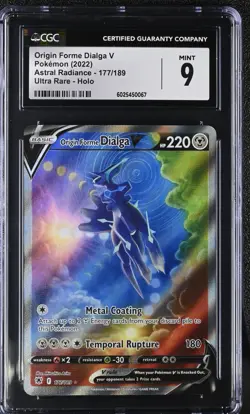 Origin Forme Dialga V (Alt Art) 177/189 - Pokemon Astral Radiance - CGC 9 - Image 1