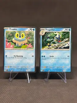 Cosmos Holo Froakie 056/197 Frogadier 057/197 Pokemon TCG Set of 2 NM - Image 1