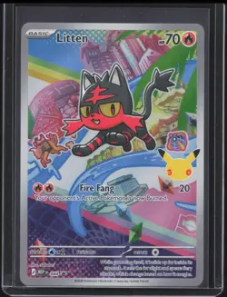2025 Pokemon MEP Black Star Promos Litten #044 NM - Image 1