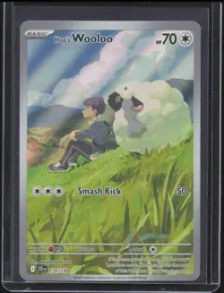 2025 Pokemon Journey Together Hop's Wooloo #170/159 Illustration Rare NM - Image 1