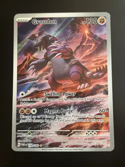 Pokemon Groudon 199/182 Paradox Rift Illustration Rare Holo English Nm Near Mint - Image 2