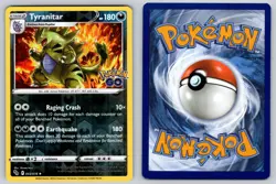 Tyranitar 043/078 Reverse Holo Rare Pokemon GO Pokemon NM - LP - Image 3