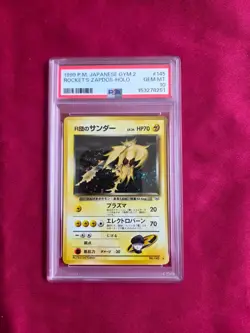 Pokemon Rocket's Zapdos #145 Holo Japanese Gym 2 PSA 10 Gem Mint - Image 1