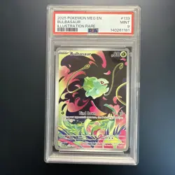 The Pokemon Company Bulbasaur 133/132 Me01 Illustration Rare Holo English PSA 9 - Image 1