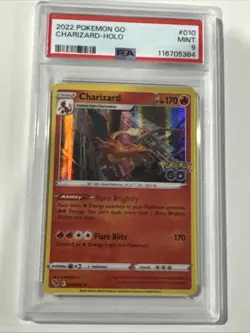2022 Pokemon GO Charizard Holo #010 PSA 9 MINT - Image 1