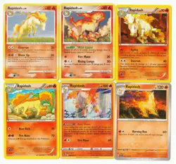 6x Rare Rapidash Lot 59/130 28/99 15/83 17/114 022/195 020/142 - Pokemon (NM/LP) - Image 1