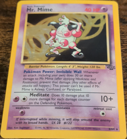 WOTC Mr. Mime 6/64 Jungle Holo Rare Unlimited 40 HP Pokemon TCG EN (1999) - Image 1