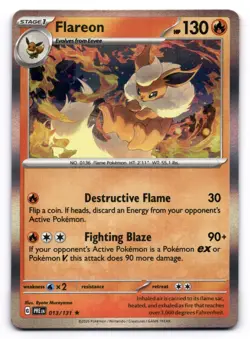Flareon NM 013/131 Prismatic Evolutions Pokemon TCG Holo - Image 1