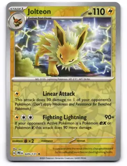 Jolteon NM 029/131 Prismatic Evolutions Pokemon TCG Reverse Holo - Image 1
