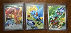 Pokemon First Partner Illustration Collection Series 1 Kanto Gen 1 Starters Lot2 - Image 1