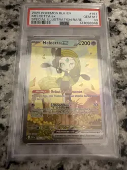 2025 Pokemon Meloetta ex SIR Black Bolt 167/086 PSA 10 GEM MINT - Image 3