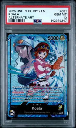 9347 Koala 2025 One Piece Legacy of the Master #OP12-081 Alternate Art PSA 10 - Image 1