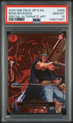 ONE PIECE BENN BECKMAN 2025 OP13-CARRYING ON HIS WILL #009 PSA 10 - Image 1