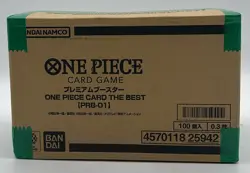 ONE PIECE TCG JAPANESE PRB01 THE BEST CASE SEALED 100 PACKS BOX - Image 1