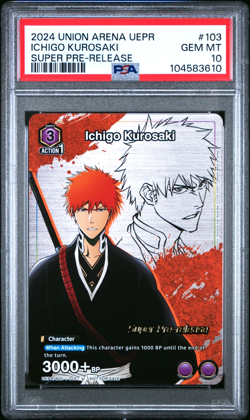 2024 UNION ARENA ICHIGO KUROSAKI SUPER PR UEPR-PROMOS #103 PSA 10 - Image 1